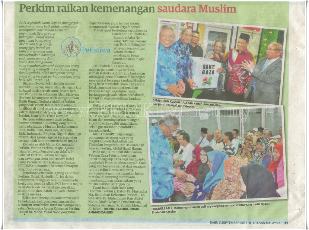 Perkim PERKIM Raikan Kemenangan Saudara Muslim - Perkim