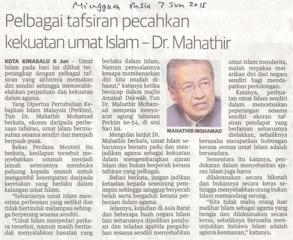 Perkim – Pelbagai Tafsiran Pecahkan Kekuatan Umat Islam 