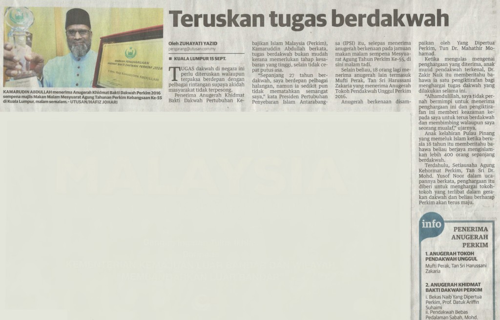 Perkim Teruskan Tugas Berdakwah - Perkim